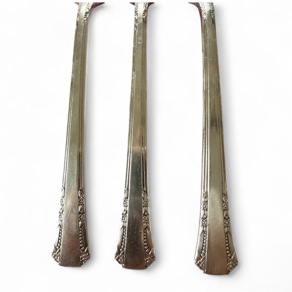 Set VTG 1881 Rogers Oneida Silver-Plated DEL MAR Flatware, Knives, Forks, Spoons - Picture 10 of 10